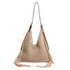 Large Capacity Hollow Woven Bag Women's New Summer Casual Versatile Shoulder Messenger Tote Bag