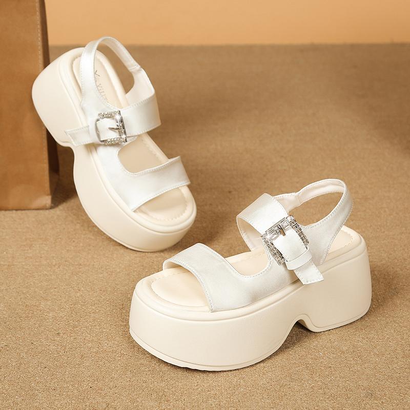 Fashion New Summer Wedges Sandals 8.5CM Ladies Beach Slippers High Heels Sandals Women Casual Platform Chunky Flip-Flops Sandalias Mujer