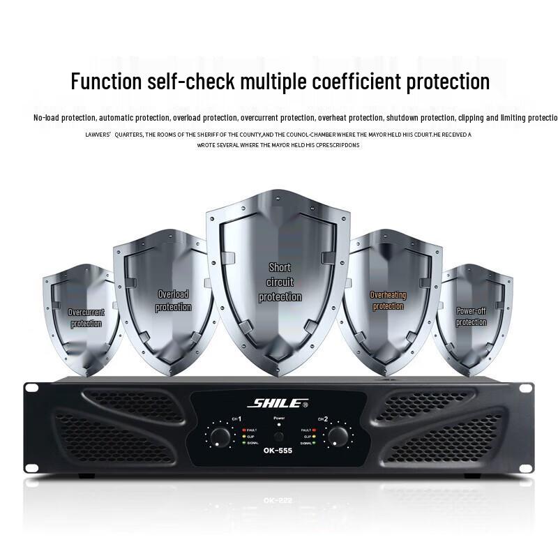 SHILE OK-555 High-Power Pure Power Amplifier CN Plug (adapter Included)