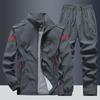 Spring and Autumn Casual Windproof Running Sets Sportswear Men's Jogging Sport Jacket+Pants Sweatsuit Breathable Workout Clothes