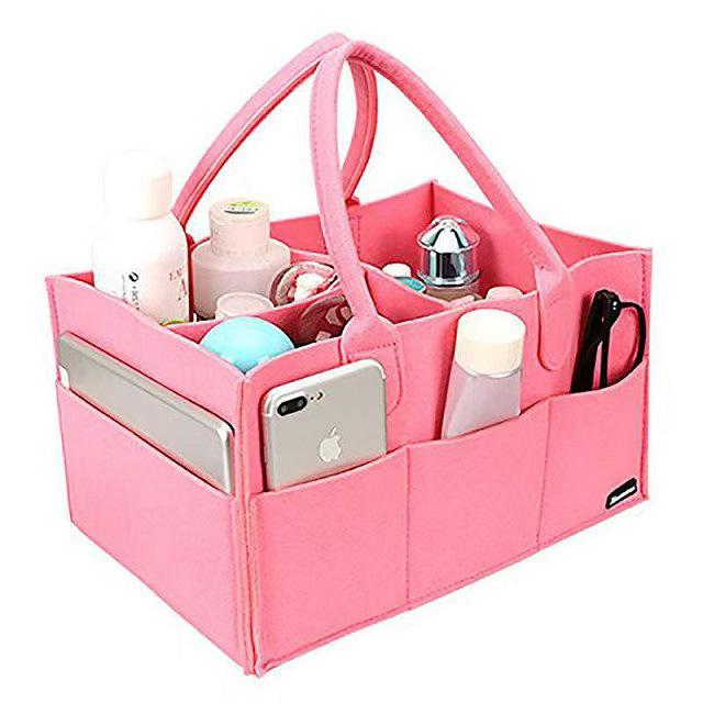 Multifunctional Outdoor Felt Diaper Bag - Foldable Handbag for Moms