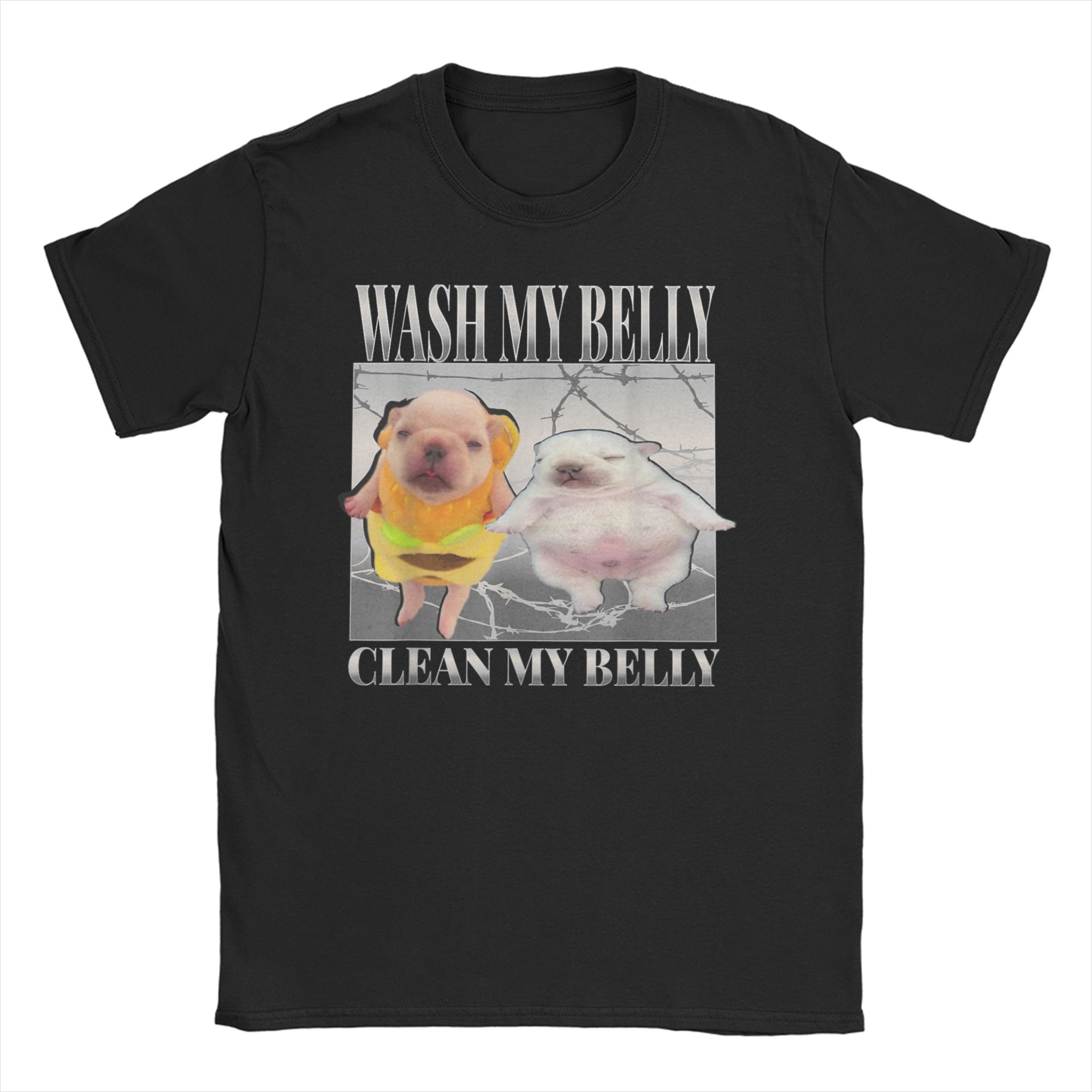 

I Am Pibble Wash My Belly Funny Bulldog Meme TShirts Men Women Vintage Cotton Tee Shirt Round Neck T Shirts Printed Clothes L