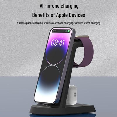 Multi-Device Wireless Charger and Stand for iPhone, AirPods, and Apple Watch