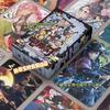 50Pcs  Lomo Cards Holographic Laser Photo Cards Anime Tanjiro Nezuko HD Printed Postcards Fans Collection Gift