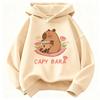 Kawaii Capybara trinkt Saft Hoodie Kinder Blume Kinder Sweatshirt mit Kapuze für Jungen Mädchen Freizeit Hoodies Kleidung