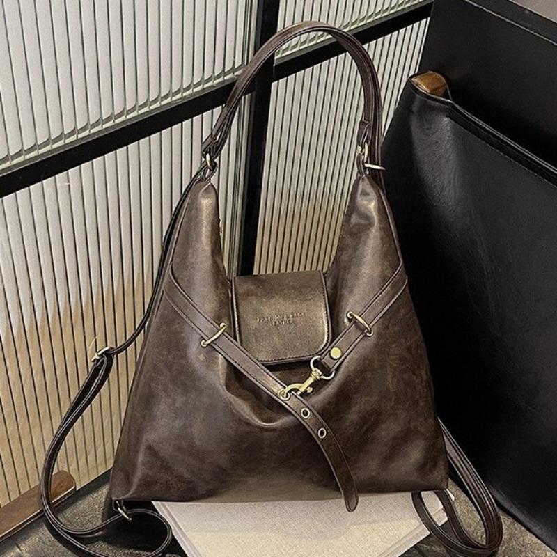 Large Capacity Vintage Casual Commute Tote Backpack Unisex Daily Bag