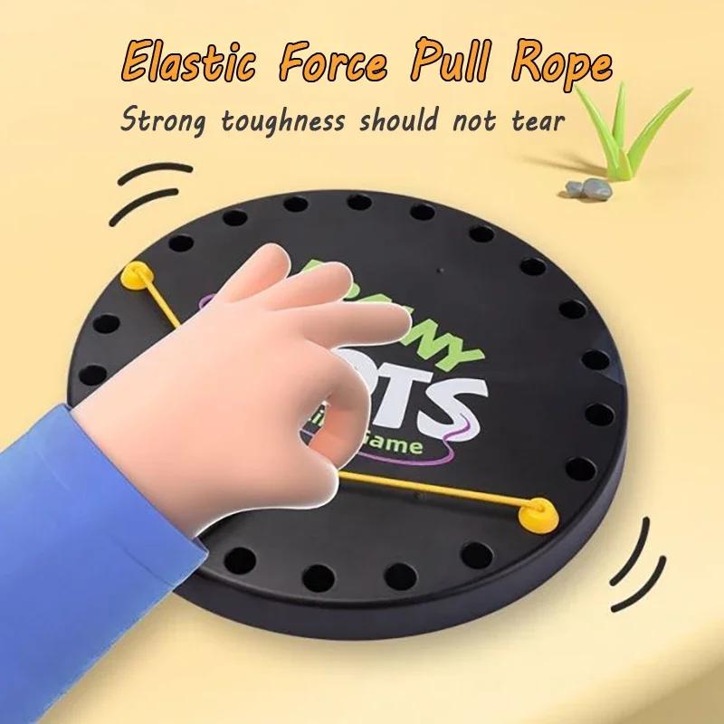 Children Rope Knots Puzzle Travel Plate Activity Colour Line Twisted Connected Ropes Sorting Logic Thinking Training Strategy Family Activity
