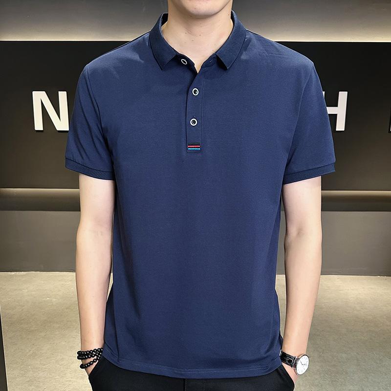 Cotton Short Sleeved Polo Shirt, Men's Flip Collar Casual Versatile Quality Top