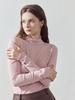 LORDLOAR Soft Mock Neck T-Shirt Pink
