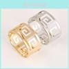 Metal Wide Cuff Bracelet With Hollow Geometric Design For Unisex Fashion Accessory