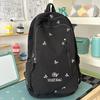 Schoolbag Korean Ins Cream Solid Color Floral Embroidery Student Backpack Fresh and Sweet Soft Girl Atmosphere Travel Backpack
