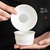 White Porcelain Tea Filter Set with Gaiwan