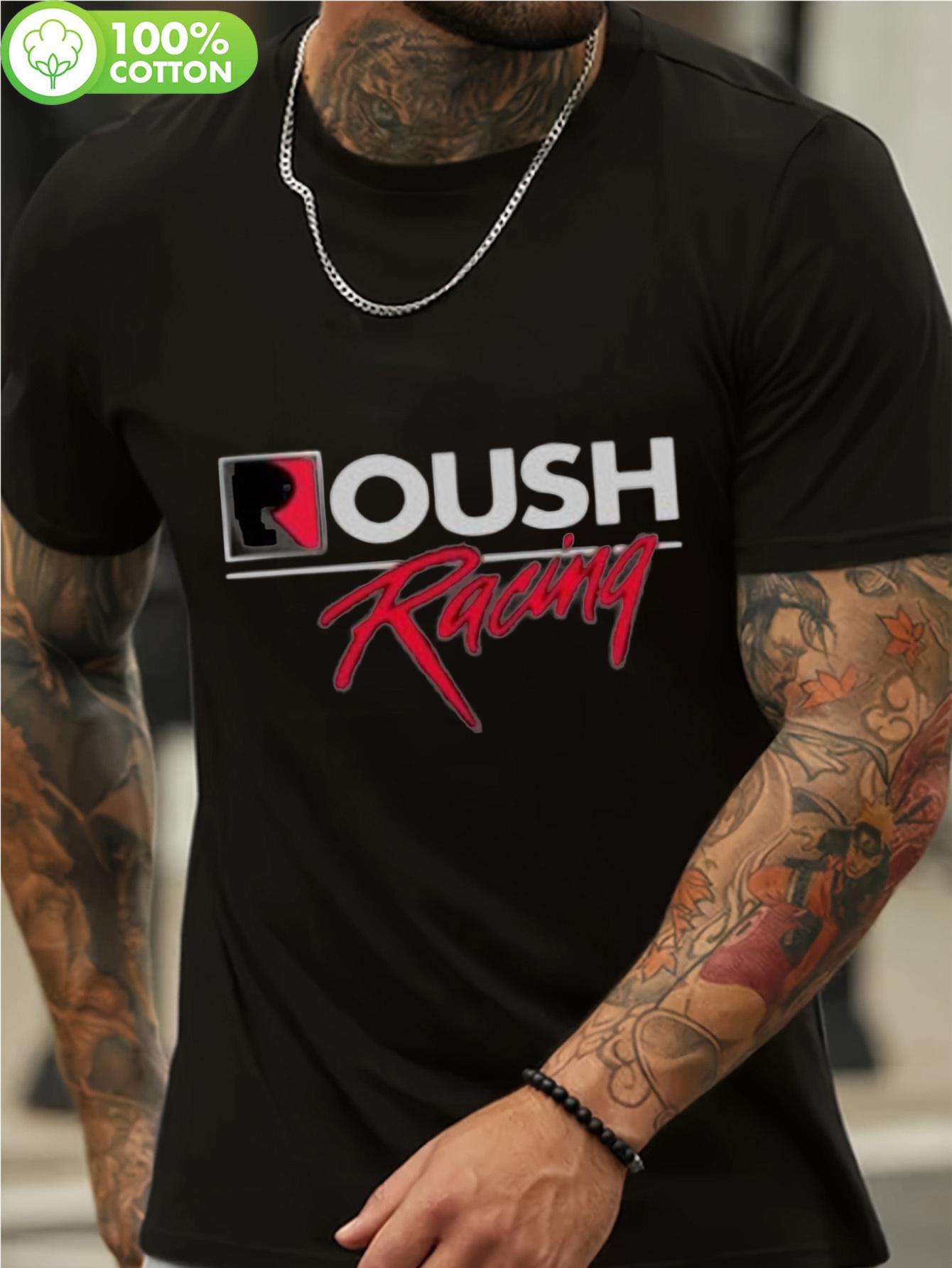 Roush Racing Black 100% Cotton T-shirt - Bold ROUSH RACING Graphic Design M