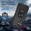 For iPhone 17 Case Military Grade Ring Kickstand PC+TPU Phone Cover