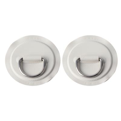 2 stuks Opblaasboot Kajak D-ring Pad Patch PVC Marine RVS Vaste Gesp(Grijs )