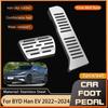 Car Foot Pedals For BYD Han EV ~2024  Accessories Accelerator Fuel Brake No Drilling Non-slip Pedal Cover Pad Parts Auto