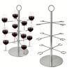 Champagne Tower 3 Tier 12 Brackets Cocktail Tree Stand Metal Wine Glass Display Holder Party