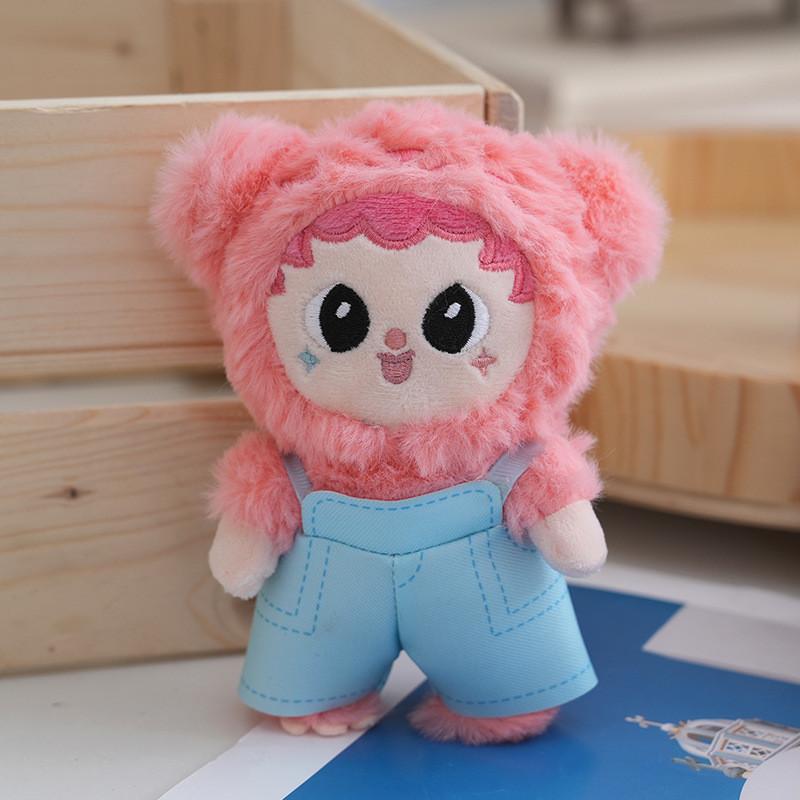 Colorful And Cute Bear Plush Keychain Soft Pp Cotton Stuffed Toy Bags For