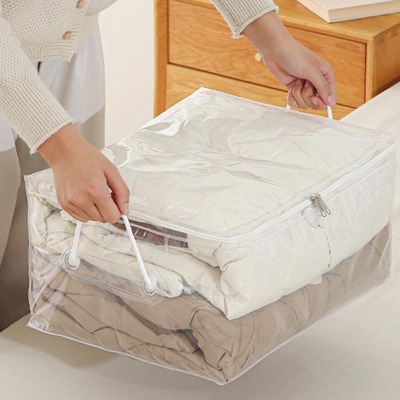 Dust-proof Large Capacity Storage Bag Quilt & Clothes Organizer With Zipper And Handles For Closet Wardrobe Household accessory