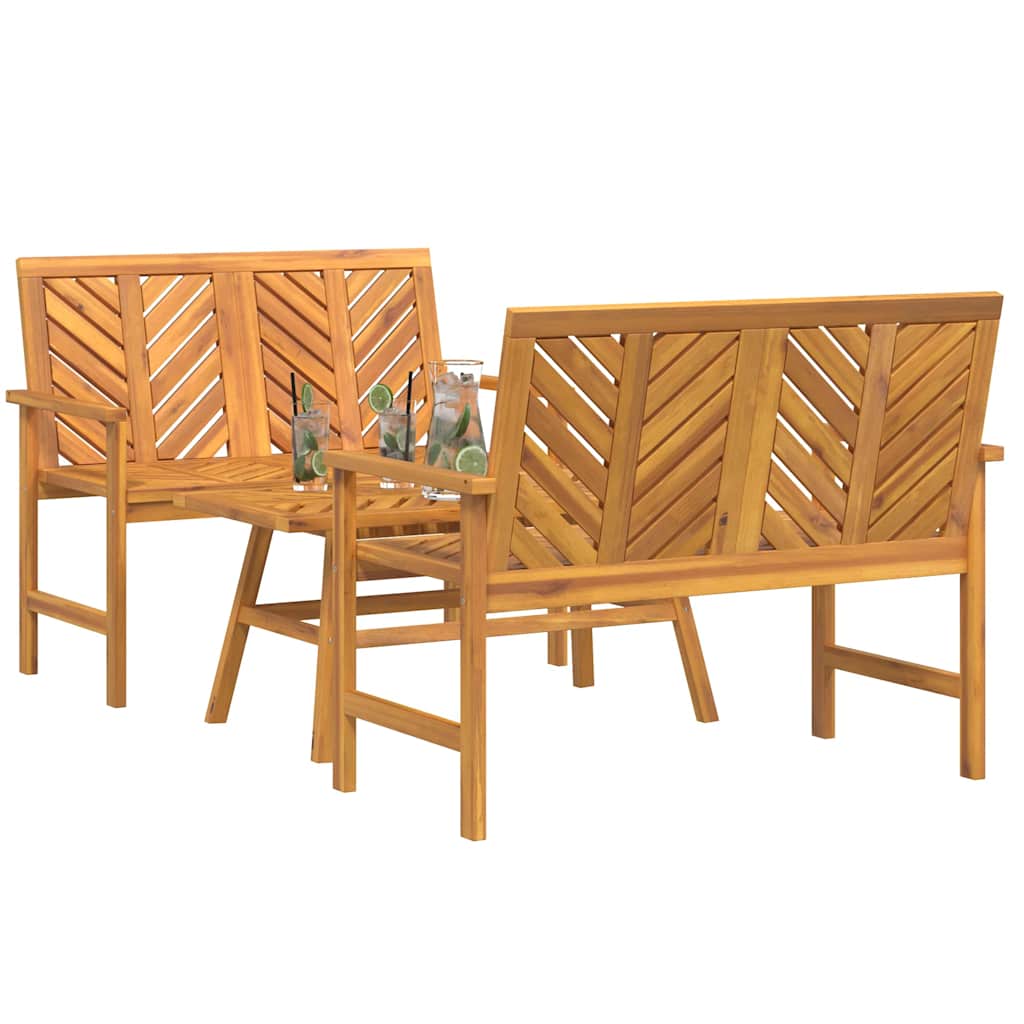 Garden Lounge Set 3 Pcs Brown Solid Acacia Wood