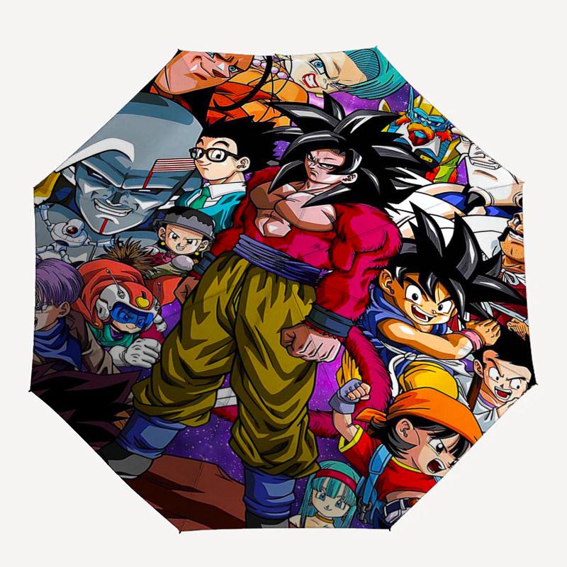 1pc Dragon Ball Z Goku Vegeta Automatic Opening/Closing Umbrella with 3-Fold Design, Perfect Gift for Fans, Travelers, Daily Use, Festival Present.C01