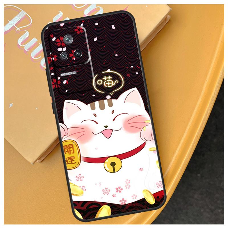 Maneki Neko Lucky Money Cat Funda For Xiaomi 17 Pro Max 14 15 Ultra 13T 14T 15T POCO X7 X5 X6 Pro F5 F6 F7 F8 Ultra Case