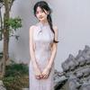 Purple neck national style new Chinese Suzhou long cheongsam improved young 1011 new women's high sense summer