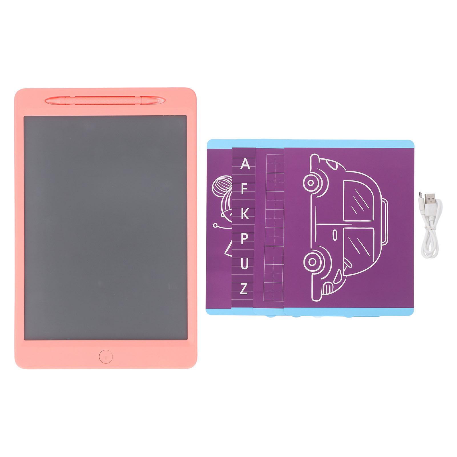 

11.5 Inch LCD Writing Tablet for Boys Girls Transparent USB Rechargeable Colorful Erasable розовый