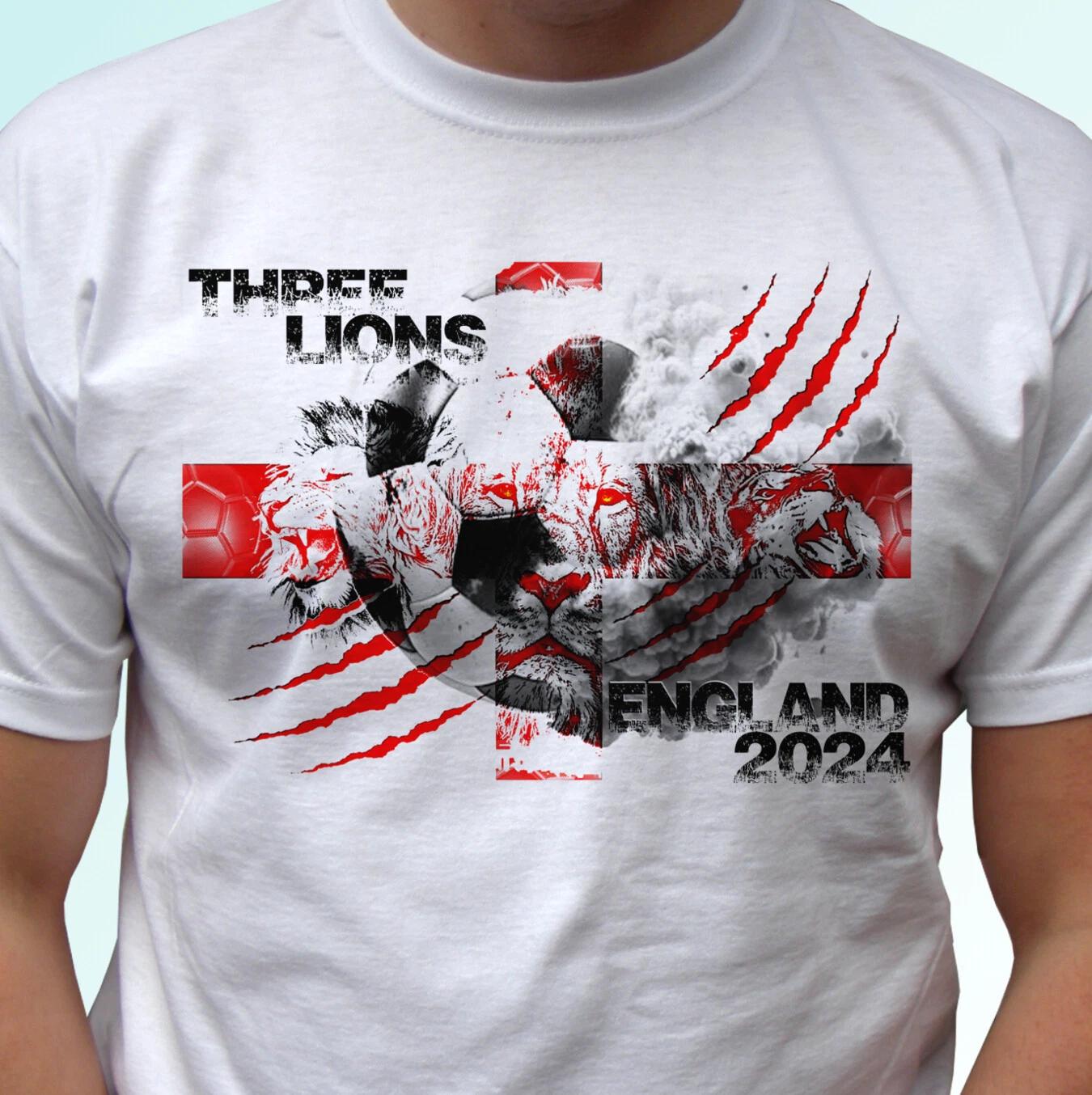 England 2024 kids boys T-Shirt football three lions flag tee gift top kids sizes 130