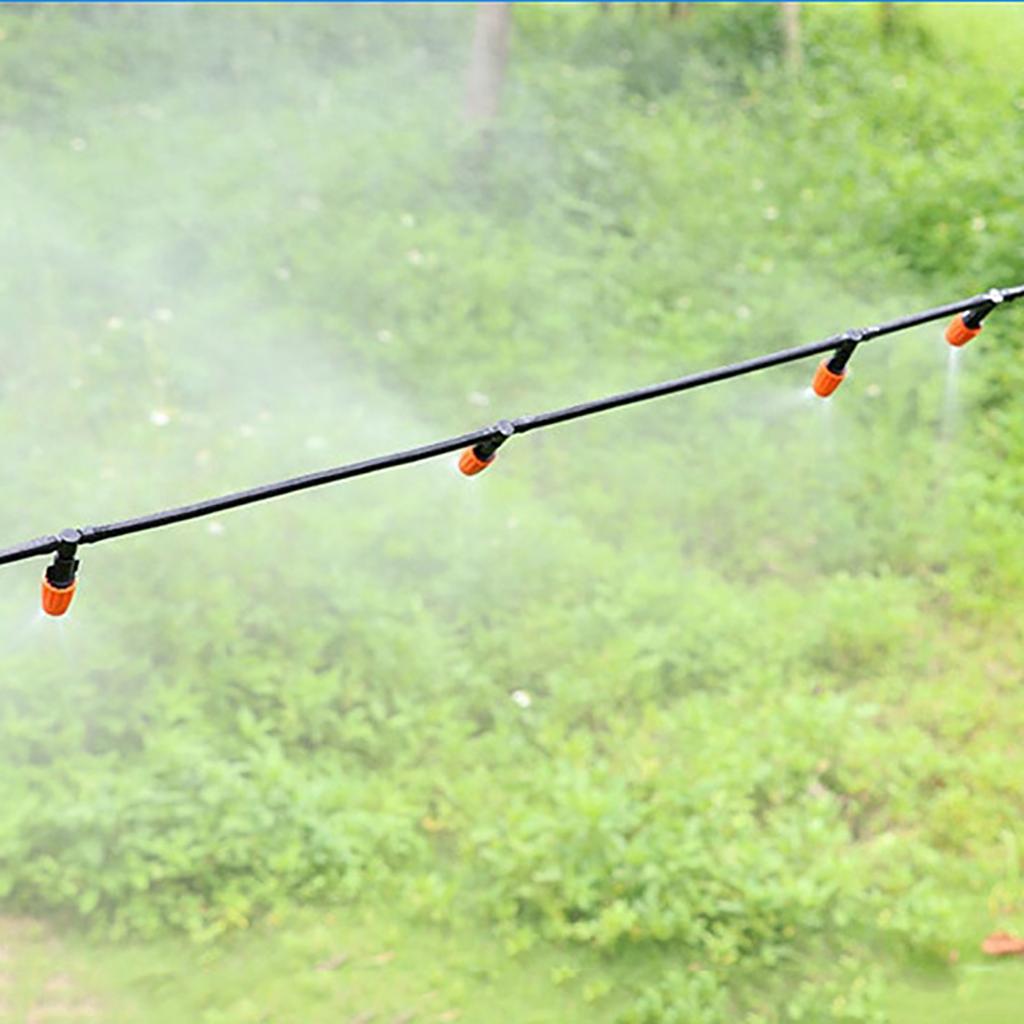 20Pcs Adjustable Orange Misting Nozzle Garden Greenhouse Terrace Watering Cooling Landscape Sprayer Flower Plant Irrigation Tool