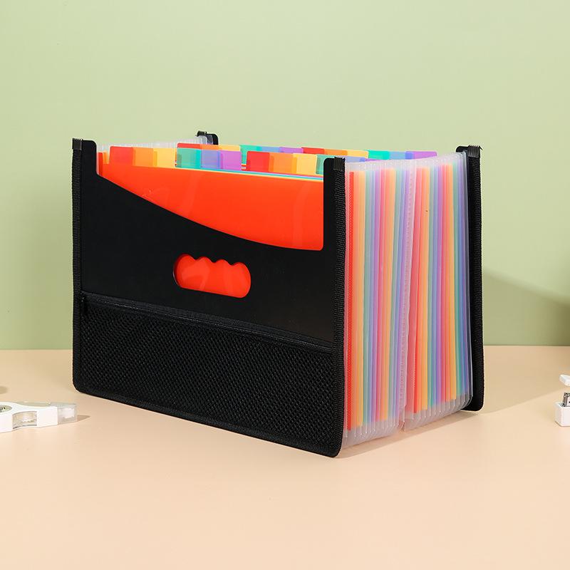 Multi-Color Rainbow Accordion A4 Document Storage Folder