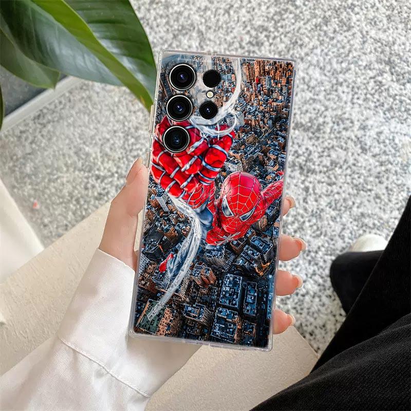 Marvel Spider-Man Comics Transparent Case For Samsung Galaxy S26 S25 Ultra S24 S22 S26 Plus S20 S23 S21 S25 FE 5G Clear Cover
