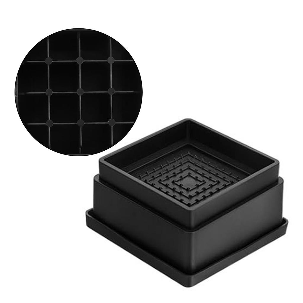 6 Bucăți Înălțătoare Reglabile pentru Mobilier de Pat, Rezistente, Înălțătoare pentru Pat cu Pad de Cauciuc pentru Canapea, Birou, Sofă, Măsuță de Cafea, Durabile