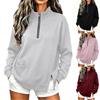 Women's Casual Loose Fit Color Sweatshirt for Everyday Wear