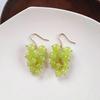 Elegant Grape Cluster and Wheat Ear Tassel Earrings for Women - Fashionable and Versatile Slimming Ear Jewelry