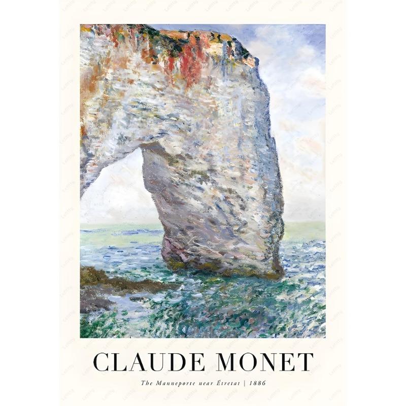 Claude Monet Retro Klassische Ölkunst Wildblumen Poster Klebende Wandkunst Druck Wasserdicht Wohnen Zuhause Schlafzimmer Bar Ästhetische Deko