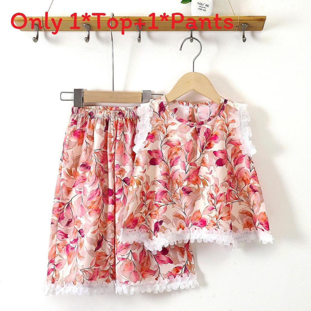 Summer Girl Lingerie Set With Lace Trim Cotton Silk For Toddler Girls