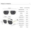 High-quality Rimless Square Metal Sunglasses Women Men Gradient Simple Brand Sun Glasses Outdoor Travel Lady Man Eyewear UV400