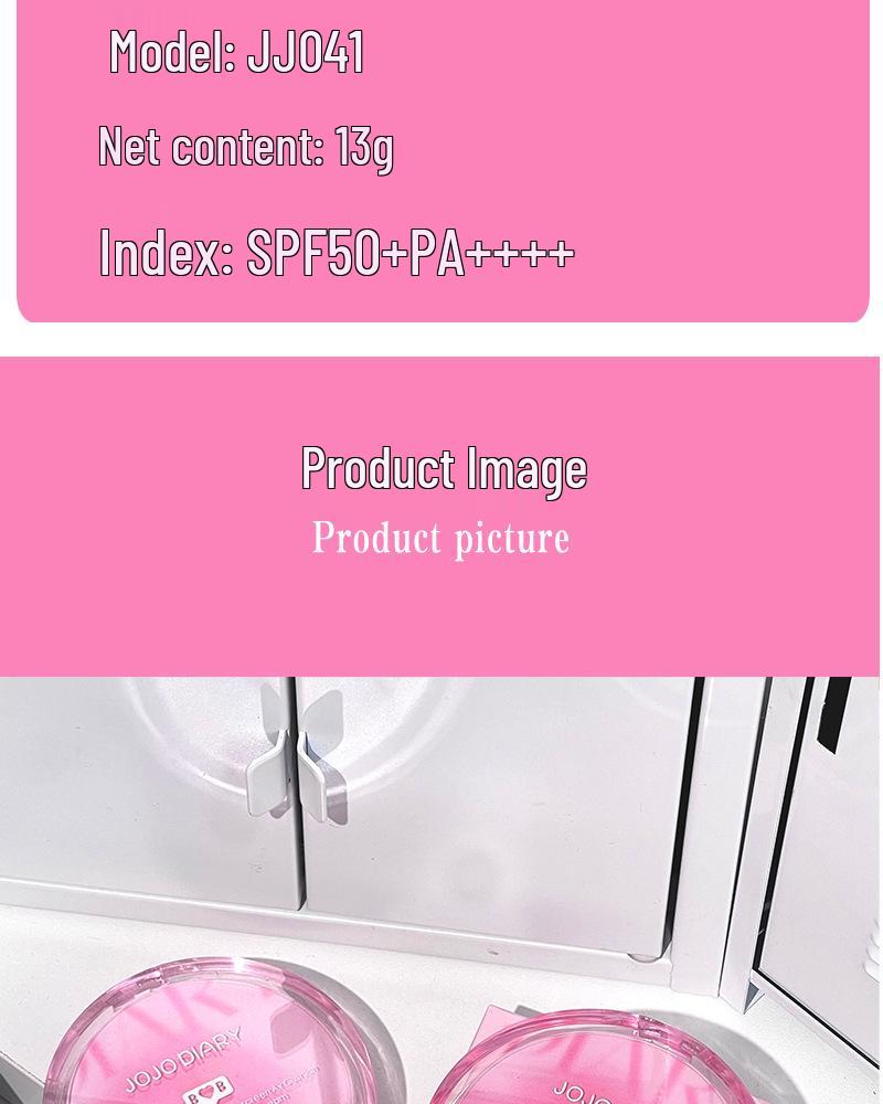 Jiujiu Diary Sunscreen Cushion BB Cream: Concealer, Brightening, Oil Control, Waterproof, Long-Lasting, Non-Cakey Foundation for Students and Parties.