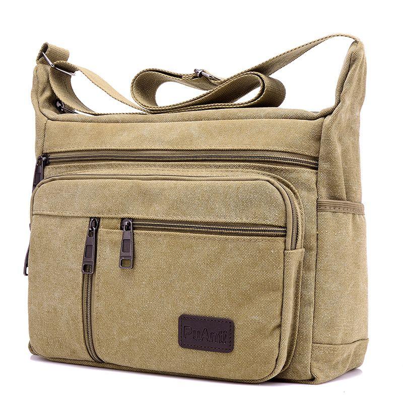 

2024 New Arrival Men s Casual Men s Bag Canvas Bag Men s Horizontal Shoulder Bag Crossbody Bag Men Bag Crossbody Backpack Khaki