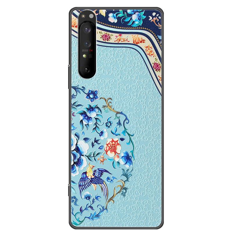 Retro 3D Case for Sony Xperia 1 5 10 II Relief EMBOSS Silicone Cover for Sony Xperia 1 5 10 III XZ4 XZ5 Bumper Shell