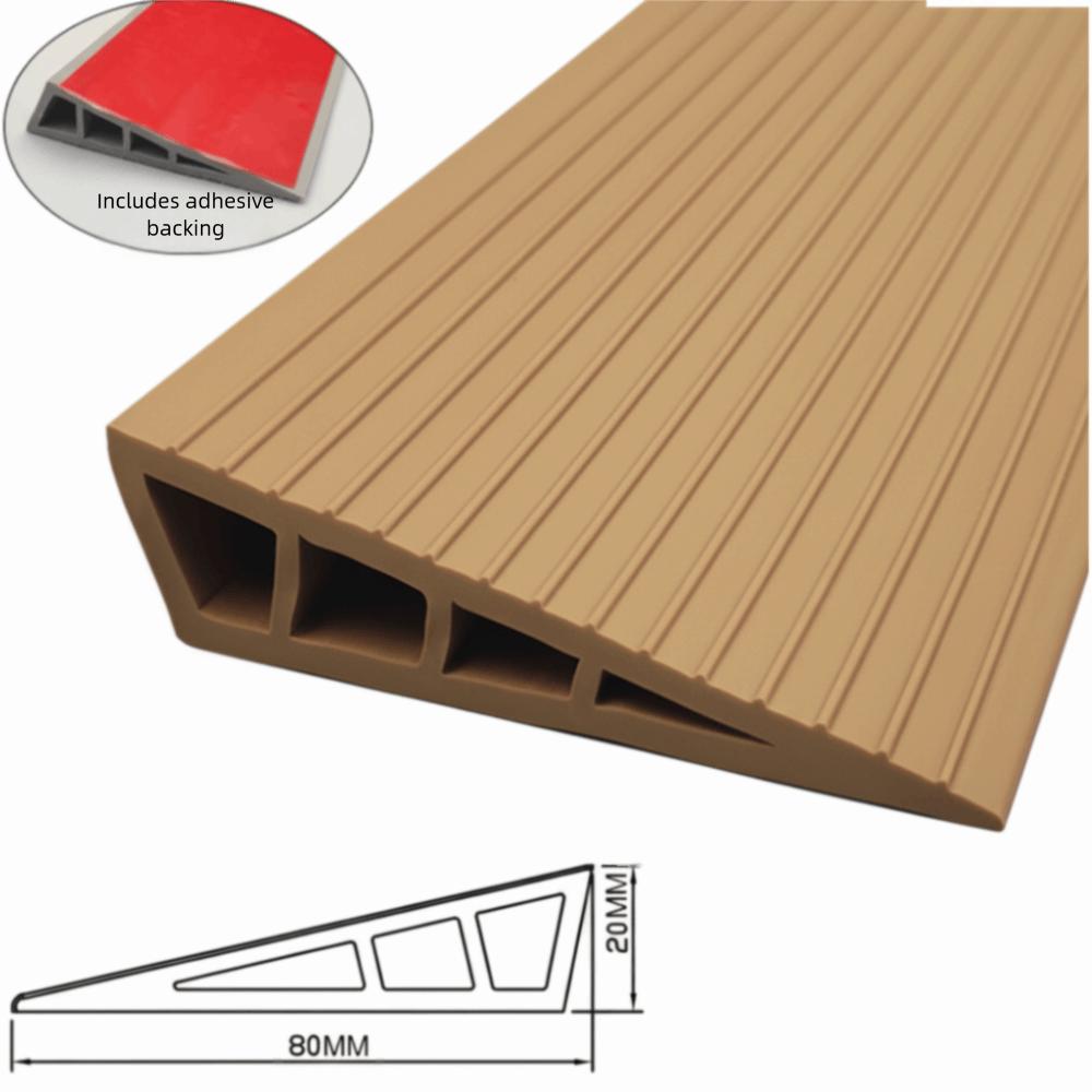 Universal Carpet To Tile Rise Threshold Ramps 60cm Self Adhesive Wheelchairs Ramps Soft PVC Home Steps Household