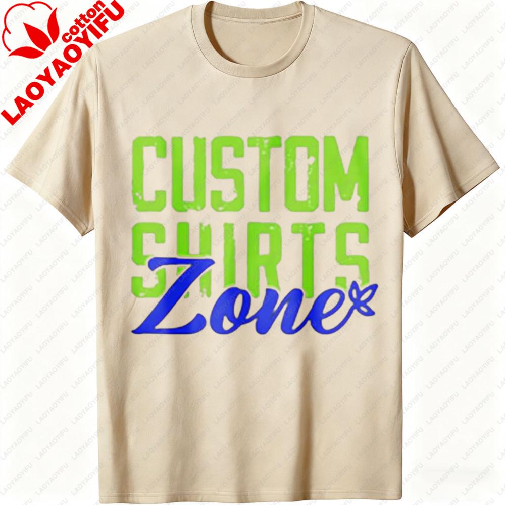 

CUSTOM SHIRTS Zone Funny Tshirt Advertising Company Work Uniform Street Vitality Shirt Hip Hop Style Men Women Unisex Cotton Top 4XL