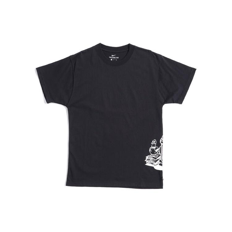 Nike SB Cartoon Printing Skateboard Short Sleeve Black Men s CU0299-010 M