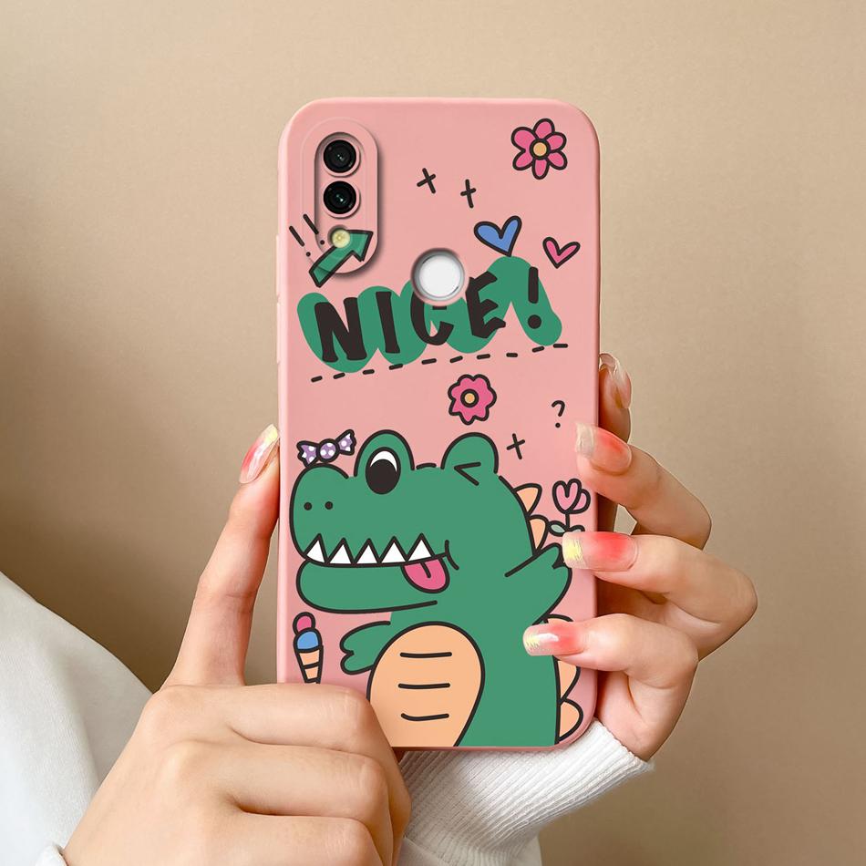 Case Cover For Redmi 7 Cartoon Soft Smooth Liquid Silicone Full Protection Anti Choc Phone Cover For Xiaomi Redmi7 Bumper Fundas