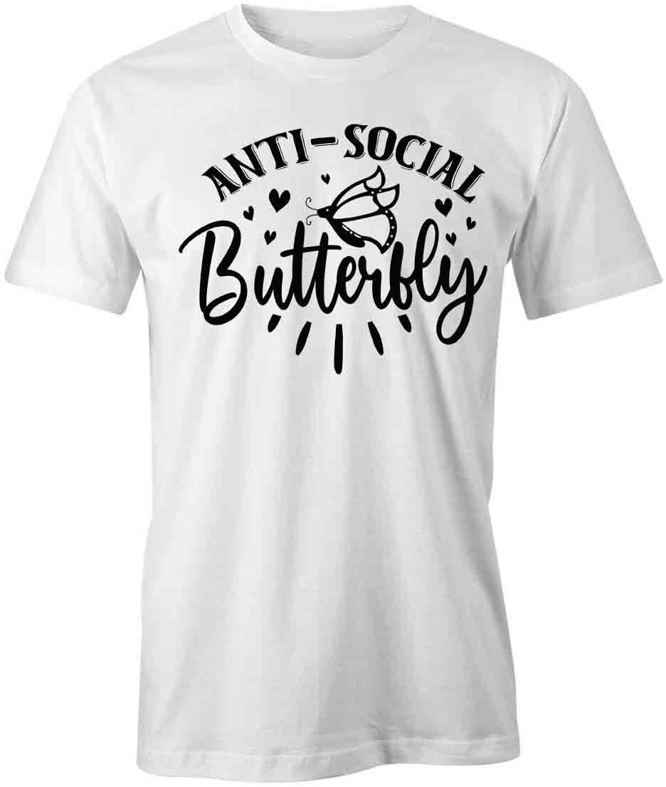 ANTI-SOCIAL BUTTERFLY TShirt Tee Short-Sleeved Cotton CLOTHING S1WSA295 M