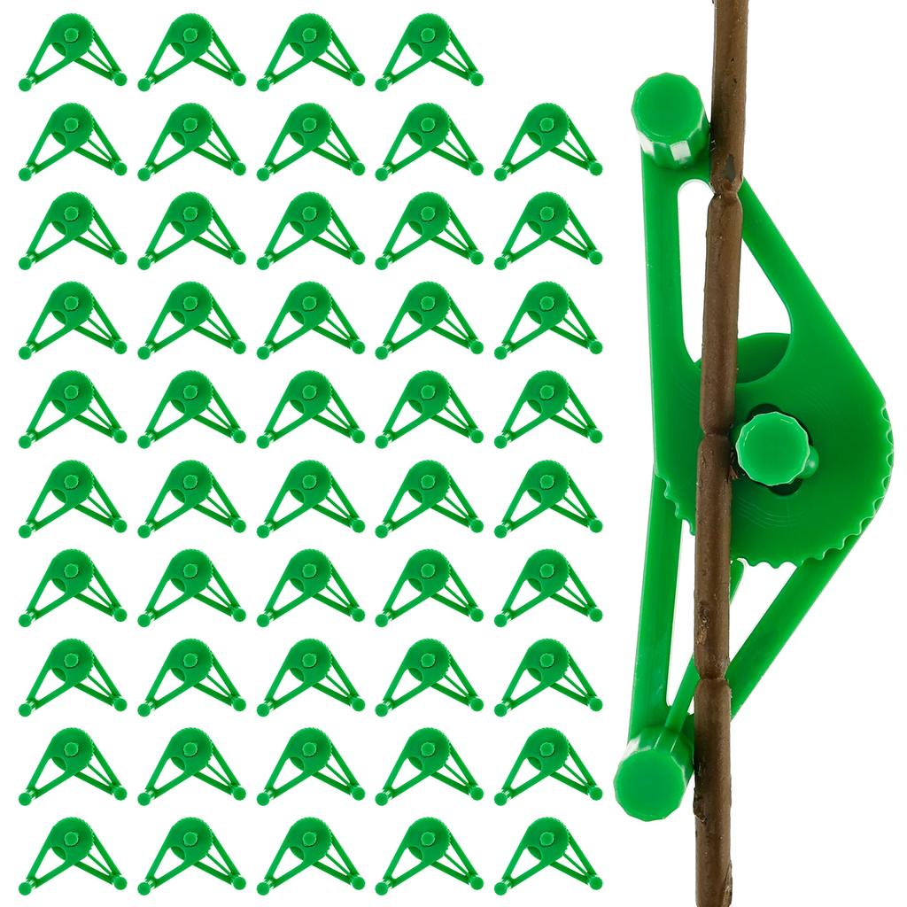 50Pcs Branch Training Clips Plastic Adjustable Plant Branches Stem Benders Reusable Low Stress Training Tool for Garden Flowers