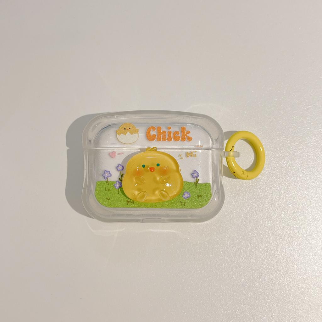 Cute Chick Cartoon Nárazuvzdorné pouzdro na sluchátka pro Airpod 3 1 2 Bezdrátové Bluetooth nabíjecí box pro Apple Air Pods Pro 2nd Cover