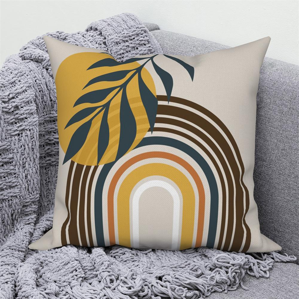 Pillowcase Decoration Home Office Car Abstract Branches and Leaves Nordic Curved  Sofa Cushion Cover