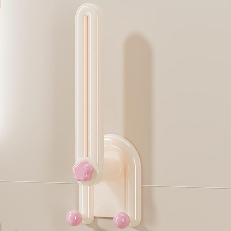 No-Drill Multifunctional Hair Accessory Storage Rack, Bathroom Adhesive Hook for Kids Headbands Hair Ties Jewelry Organizer